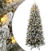 vidaXL Umetna novoletna jelka s 150 LED diodami in snegom 120 cm