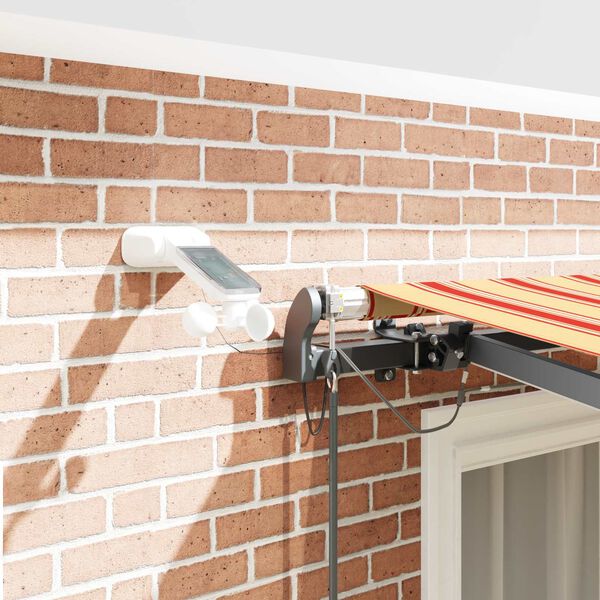 vidaXL Tkanina za senčnik z Rumena in oranžna 300 x 250 cm Poliester