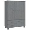 vidaXL Garderobna omara HAMAR temno siva 99x45x137 cm trdna borovina