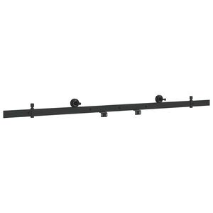 vidaXL Komplet okovja za drsna vrata 152,4 cm Jeklo Črna