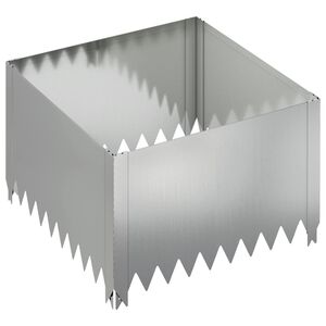 vidaXL Robovi trave 60 x 60 x 35 cm Jeklo Srebrna
