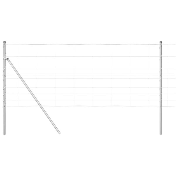vidaXL Steber ograje. Cinkano 100 x 1 m Jeklo