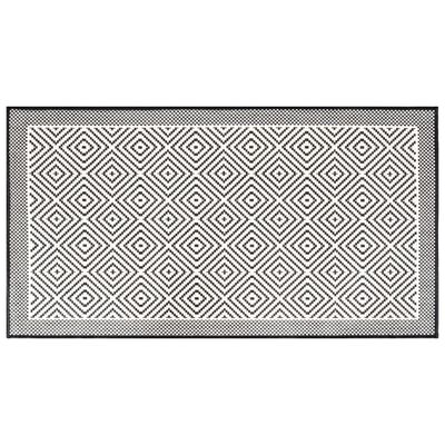 vidaXL Zunanja preproga siva in bela 80x150 cm dvostranski dizajn