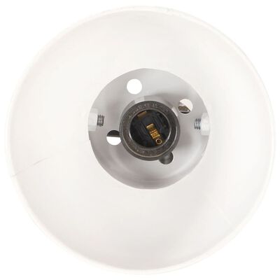 vidaXL Stoječa svetilka z 2 senčnikoma bela E27 lito železo
