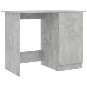 vidaXL Pisalna miza betonsko siva 100x50x76 cm iverna plo&scaron;ča