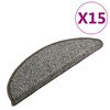 vidaXL Preproge za stopnice 15 kosov antracitne 65x21x4 cm
