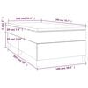 vidaXL Box spring postelja z vzmetnico krem 100x200 cm blago