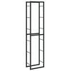 vidaXL Stojalo za drva črno 50x30x209 cm jeklo