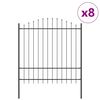vidaXL Vrtna ograja WOERDEN 8 kos 170 x 215 cm Pra&scaron;no lakirano jeklo