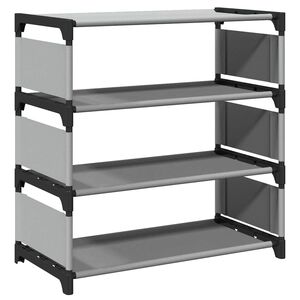 vidaXL Stojalo za čevlje 4-stopenjsko sivo 54x28x55 cm Netkana tkanina