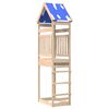 vidaXL Igralna stolpnica Rjava 52,5 x 85 x 265 cm Masivno borovo les