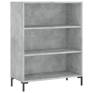 vidaXL Knjižna omara betonsko siva 69,5x32,5x90 cm inženirski les