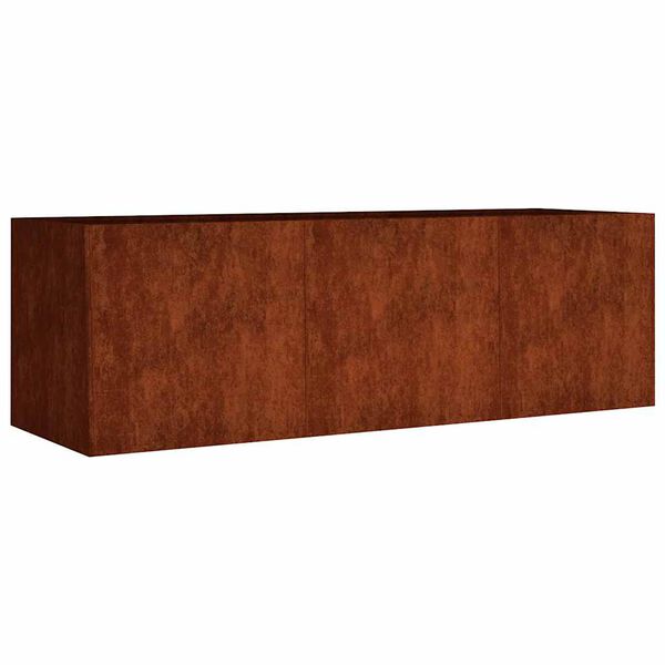vidaXL Vrtna visoka greda 120x40x40 cm corten jeklo