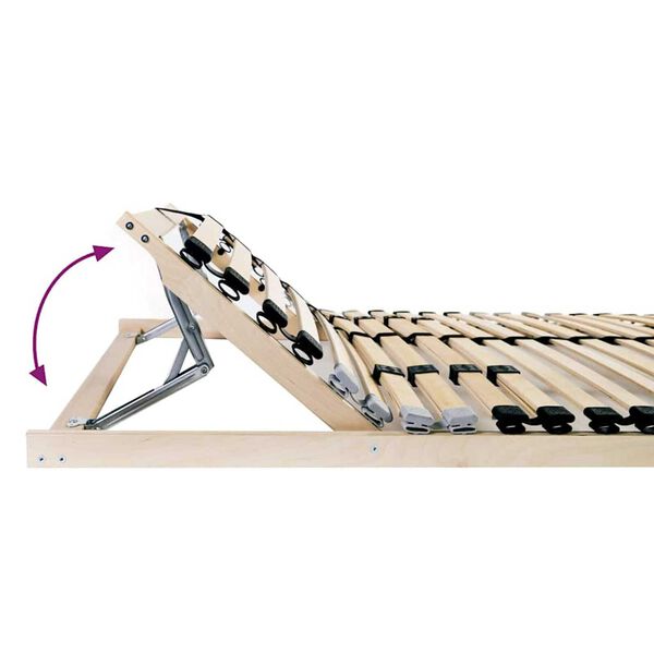 vidaXL Lamelni podstavek Rjava 120 x 190 cm Masiven bukov les