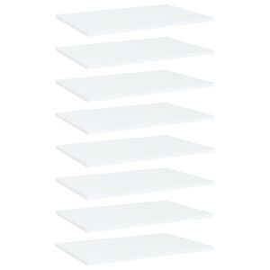 vidaXL Dodatne police za omaro 8 kosov bele 60x40x1,5 cm iverna plo&scaron;ča