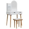vidaXL Komplet toalet FAUSKE 4 kos Bela 76 x 50 x 143 cm