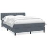 vidaXL Box spring posteljni z vzmetnico temno siv 160x210 cm žamet