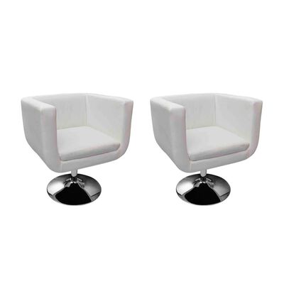 vidaXL Barski stoli 2 kosa belo umetno usnje