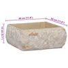 vidaXL Umivalnik krem 30x30x13 cm marmor