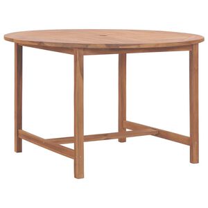 vidaXL Vrtna jedilna miza &Oslash;110x75 cm trdna tikovina