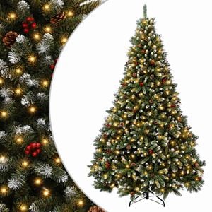 vidaXL Umetno Zložljivo Božično Drevo 240 cm 600 LED Toplo bela jeklo