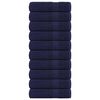 vidaXL Kopalne brisače FROGN 10 kosov temno modre 100x150 cm 360 g/m&sup2;