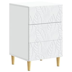 vidaXL Nočna omarica Bela 43 x 39,5 x 66,5 cm Inženirski les