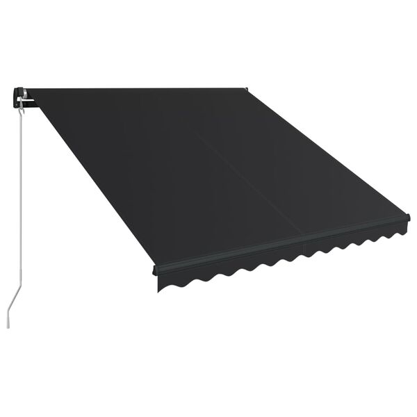 vidaXL Ročno zložljiva tenda z LED lučmi 300x250 cm antracitna