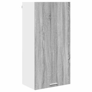 vidaXL Viseča omarica z vrati Siva Sonoma in bela 50 x 31 x 100 cm