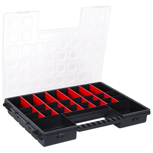 vidaXL &Scaron;katle za sortiranje 5 kosa z delilniki 385x283x50 mm plastika