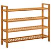 vidaXL Stojalo za čevlje s 4 policami 100x27x80 cm trdna hrastovina
