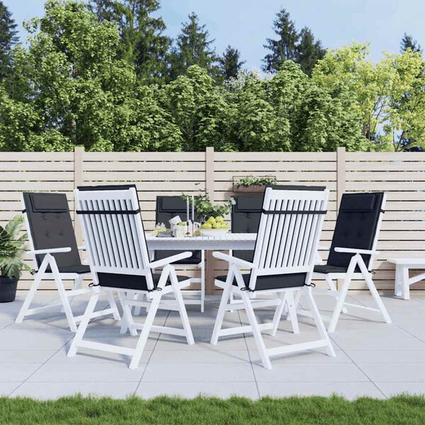 vidaXL Blazine za stole 6 kosov črna oxford tkanina