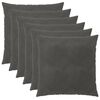 vidaXL Prevleka za blazino 6 pcs HEERLEN Temno siva 65 x 65 cm Žamet