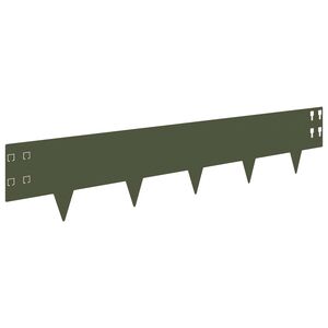 vidaXL Robovi trave 20 pcs 100 x 20 cm Jeklo Olivno zelena