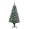 vidaXL Umetno božično drevo z LED in kompletom krogel in storži 240 cm