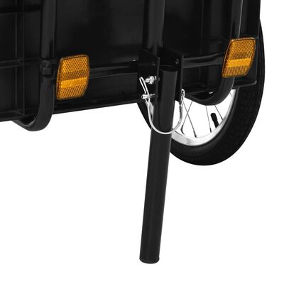 vidaXL Kolesarska tovorna prikolica/voziček 155x60x83 cm jeklo črna