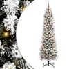 vidaXL Umestno božično drevo Bela 240 cm PVC, kovina in plastika