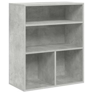 vidaXL Knjižna omara betonsko siva 60x30x71,5 cm inženirski les