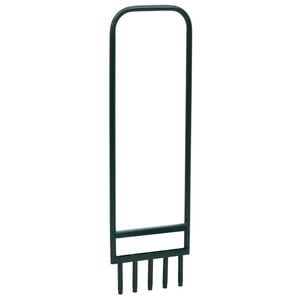 vidaXL Prezračevalnik trave s 5 votlimi zobmi zeleno pra&scaron;no jeklo