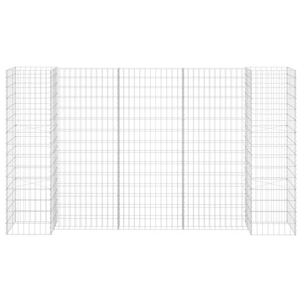 vidaXL Korito za rastline gabion H-oblike jeklo 260x40x150 cm