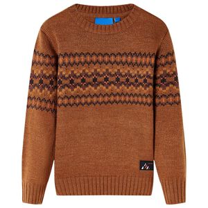vidaXL Otro&scaron;ki pulover pleten konjak 92