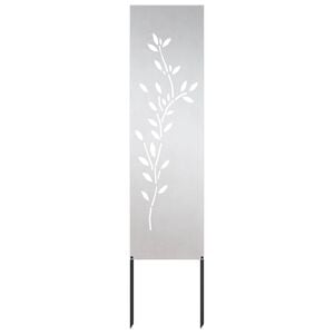 vidaXL Zaslon za zasebnost v vrtu srebrna 32 x 140 cm Nerjaveče jeklo