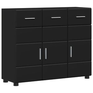 vidaXL Strani &scaron;al FLORIN Črna 88,5 x 30,5 x 73 cm Konstruiran les