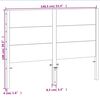 vidaXL Vzglavje voščeno rjava 135 cm trdna borovina