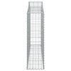 vidaXL Obokane gabion košare 14kosov 200x30x100/120cm pocinkano železo