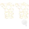 vidaXL Božična razsvetljava Santa Silhouette 2 kosa 35 LEDs Warm White