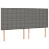 vidaXL Vzglavje postelje temno sivo 160x5x118/128 cm blago