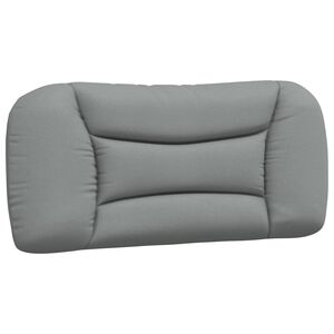 vidaXL Blazina za vzglavje Hvar svetlo siva 80 cm blago