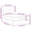 vidaXL Otomanski posteljni okvir z vzmetnico rjav 120x190 cm blago