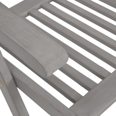 vidaXL Vrtni stoli nastavljivi 2 kosa sivi trden akacijev les